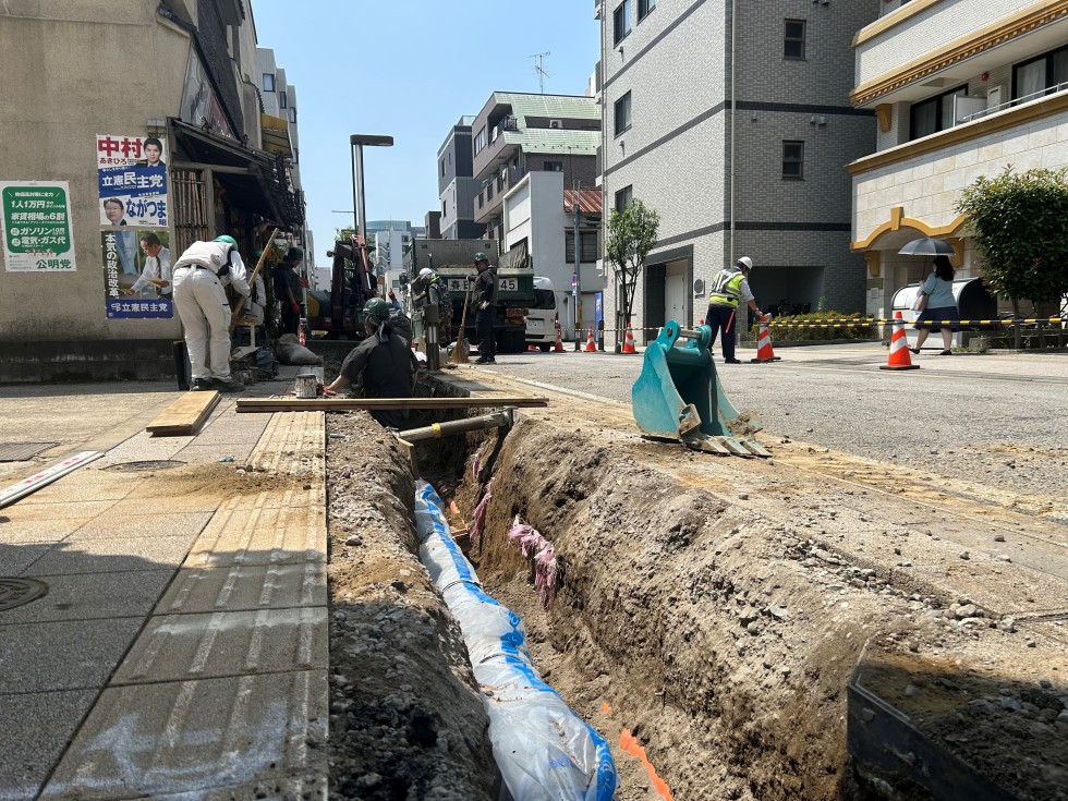 水道本管の布設・布設替え工事